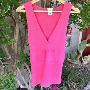 Pink Rib-Knit Tank